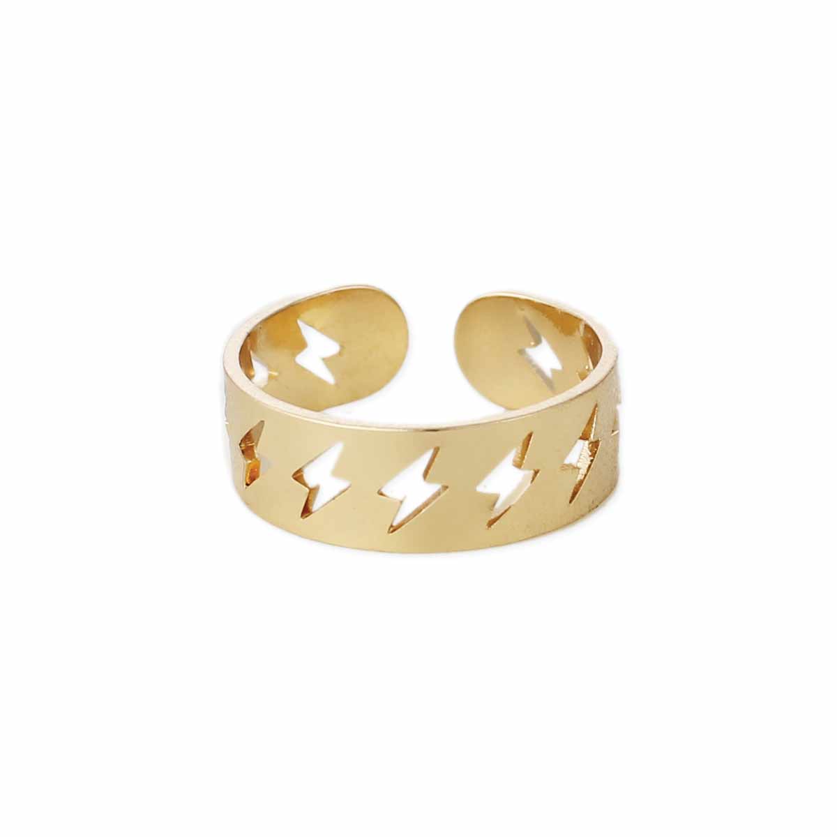 Lightning Strikes cuff ring