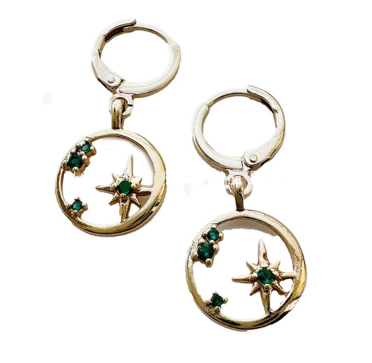 Celestial Starburst Dangle Earrings